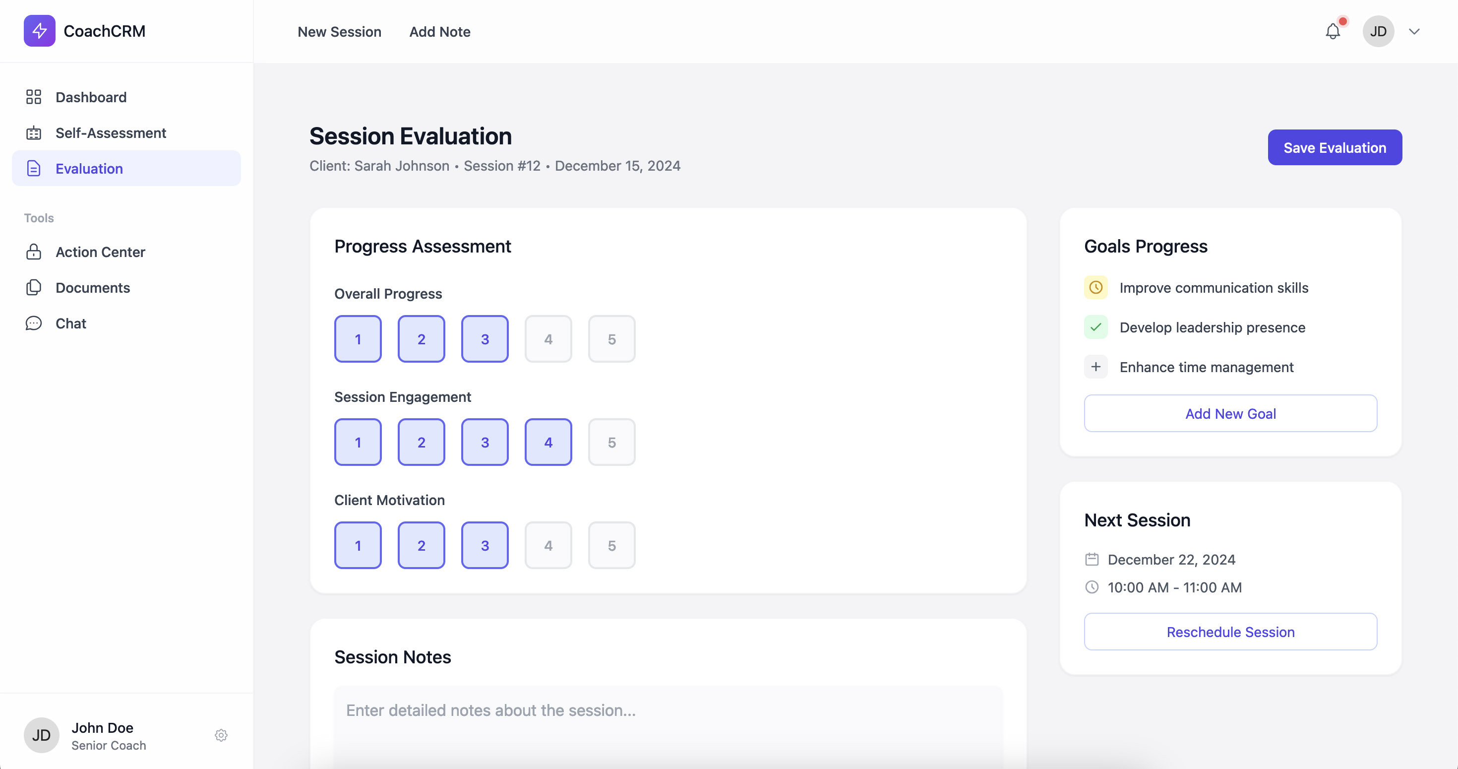 CoachCRM: Custom Development of Professional Coaching Management Platforms