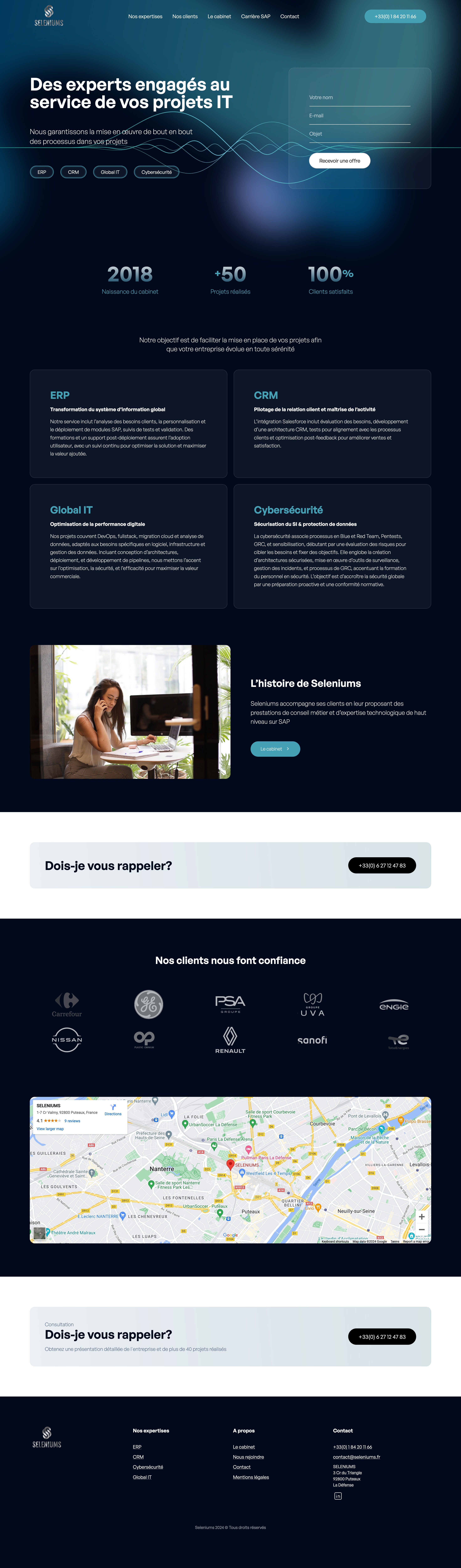 Seleniums Paris Website Design