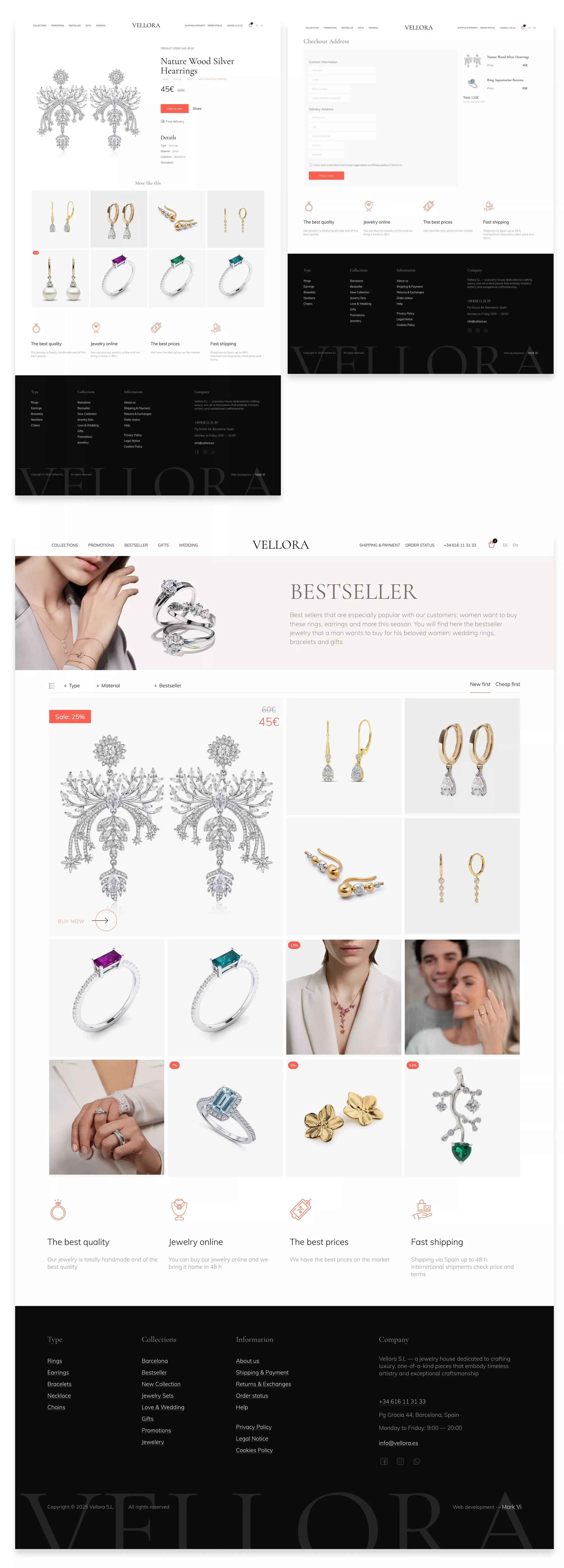 Desarrollo de tienda online para marca de joyería en Barcelona